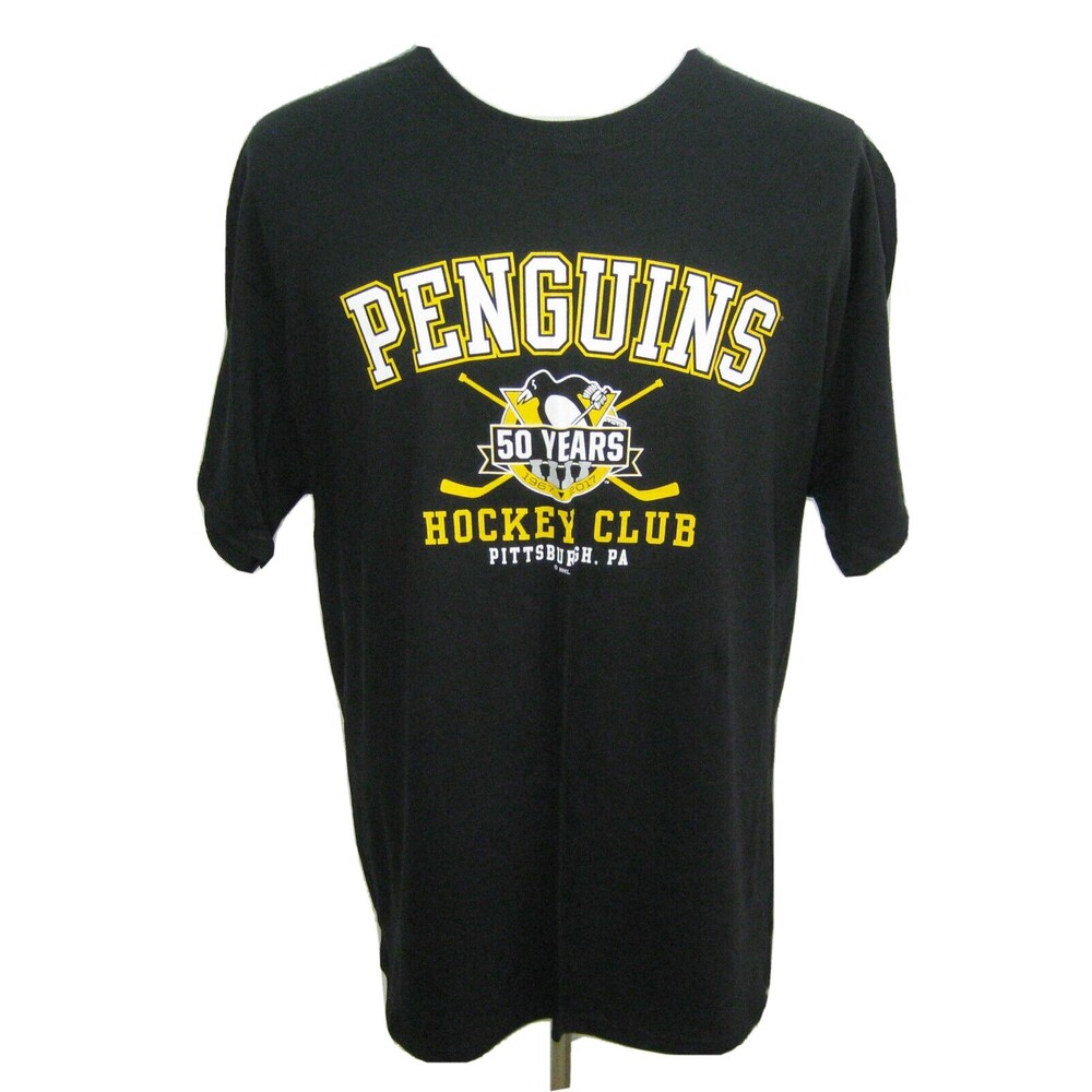 PITTSBURGH PENGUINS Mens (Size XL) Black Short Sleeve NHL Hockey Graphic T-Shirt